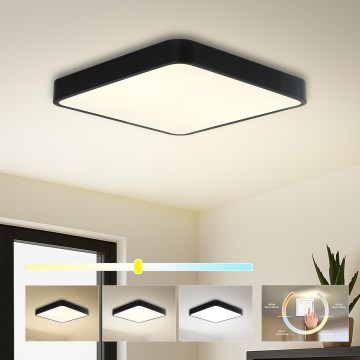 Brilagi - LED loftarmatur POOL SQUARE LED/48W/230V 3000/4000/6000K 50x50 cm sort