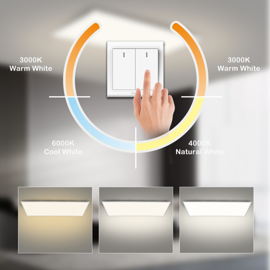 Brilagi - LED loftarmatur SLIMFRAME LED/80W/230V 120x60 cm 3000/4000/6000K hvid