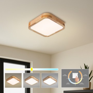 Brilagi - LED loftarmatur WOODLINE SQUARE LED/32W/230V 3000/4000/6000K eg 30x30 cm