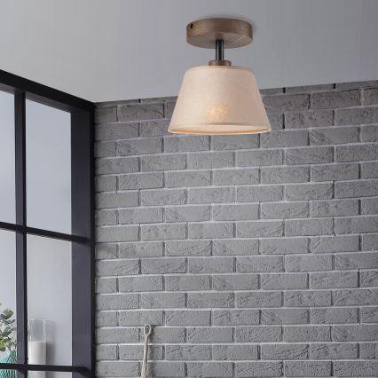 Brilagi - LED Overflademonteret loftslampe ANTHONY 1xE14/60W/230V eg valnød/beige