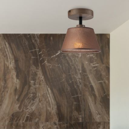 Brilagi - LED Overflademonteret loftslampe ANTHONY 1xE14/60W/230V eg valnød/brun