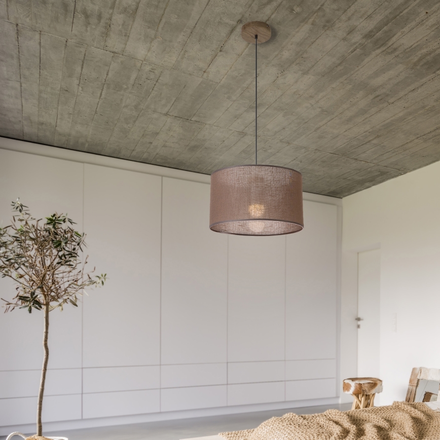 Brilagi - LED Loftlampe på kabel ANTHONY 1xE27/60W/230V eg valnød/brun