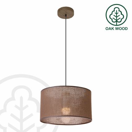 Brilagi - LED Loftlampe på kabel ANTHONY 1xE27/60W/230V eg valnød/brun