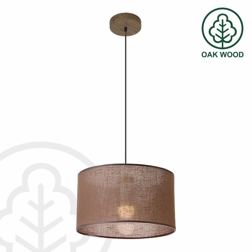 Brilagi - LED Loftlampe på kabel ANTHONY 1xE27/60W/230V eg valnød/brun