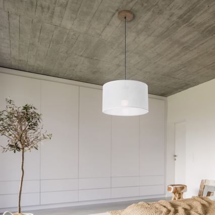Brilagi - LED Loftlampe på wire ANTHONY 1xE27/60W/230V eg valnød/hvid