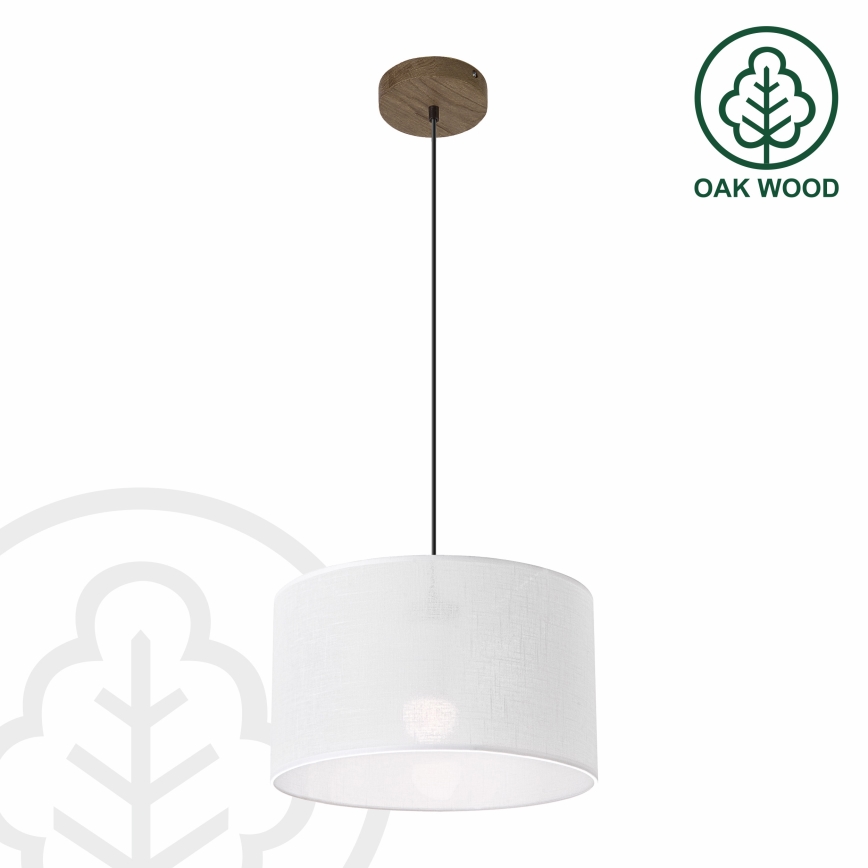 Brilagi - LED Loftlampe på wire ANTHONY 1xE27/60W/230V eg valnød/hvid