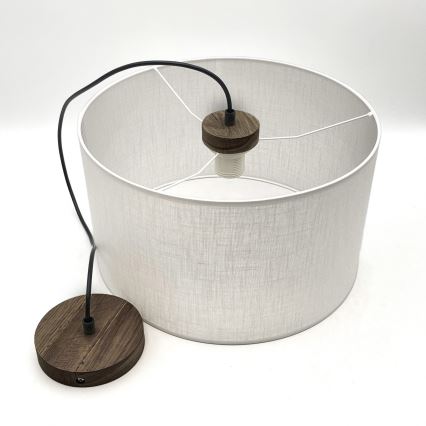 Brilagi - LED Loftlampe på wire ANTHONY 1xE27/60W/230V eg valnød/hvid