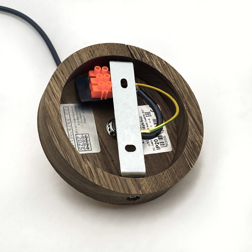 Brilagi - LED Loftlampe på wire ANTHONY 1xE27/60W/230V eg valnød/hvid