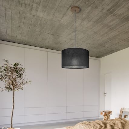 Brilagi - LED Loftlampe på kabel ANTHONY 1xE27/60W/230V eg valnød/sort