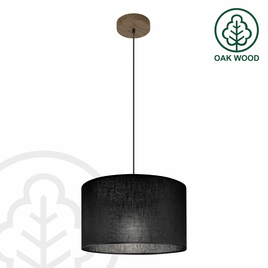 Brilagi - LED Loftlampe på kabel ANTHONY 1xE27/60W/230V eg valnød/sort