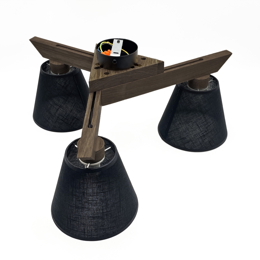 Brilagi - LED Overflademonteret loftslampe ANTHONY 3xE14/40W/230V eg valnød/sort