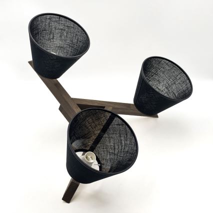 Brilagi - LED Overflademonteret loftslampe ANTHONY 3xE14/40W/230V eg valnød/sort