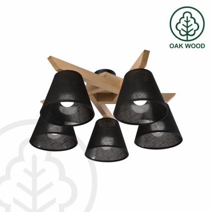 Brilagi - LED  Loftlampe ANTHONY 5xE14/40W/230V eg/sort
