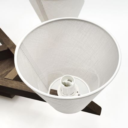 Brilagi - LED Overflademonteret loftslampe ANTHONY 5xE14/40W/230V eg valnød/hvid
