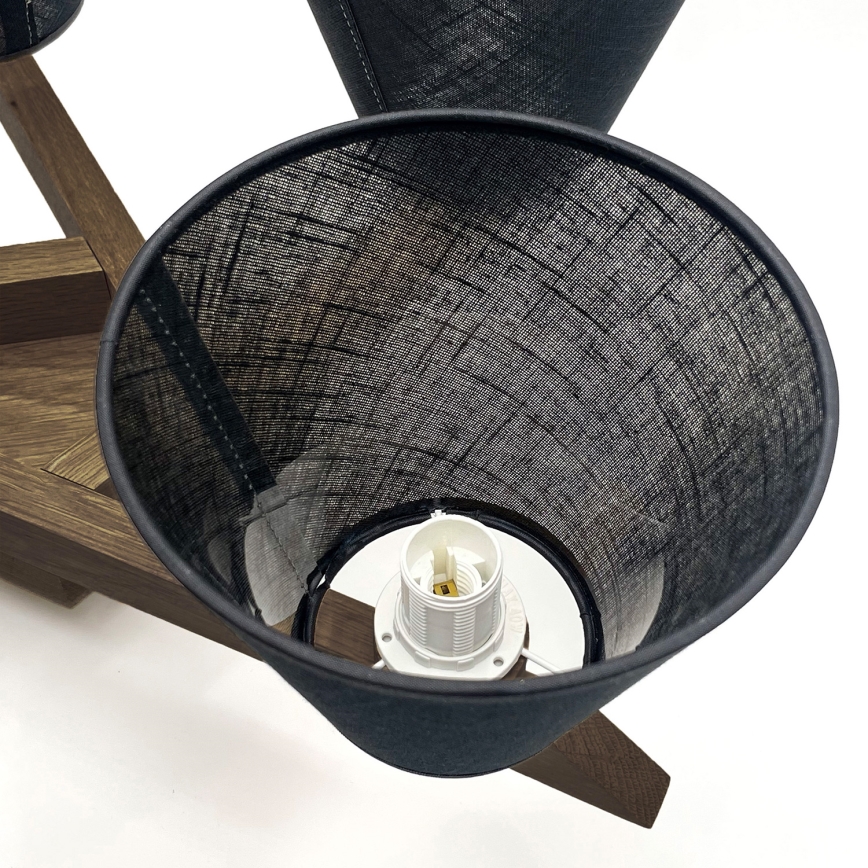 Brilagi - LED Overflademonteret loftslampe ANTHONY 5xE14/40W/230V eg valnød/sort