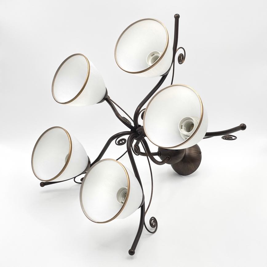 Brilagi - LED loftlampe ANTICO 5xE27/60W/230V bronzefarvet patina