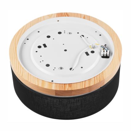 Brilagi - LED Loftlampe BELLADONNA 2xE27/15W/230V sort/fyrretræ