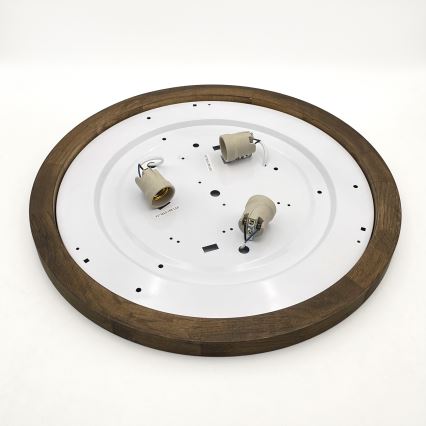 BRILAGI - LED loftlampe BELLADONNA 3xE27/15W/230V Ø 50 cm hvid/eg-valnød