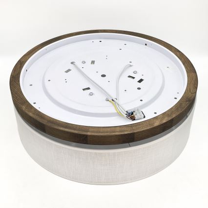 BRILAGI - LED loftlampe BELLADONNA 3xE27/15W/230V Ø 50 cm hvid/eg-valnød