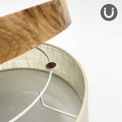 Brilagi - LED-loftlampe BELLADONNA LED/20W/230V Ø 30 cm creme/egetræ