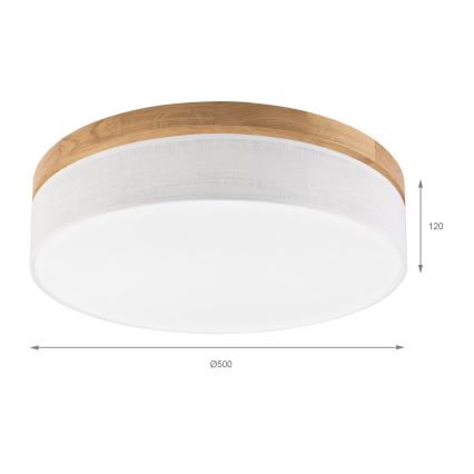 Brilagi - LED Loftlampe BELLADONNA LED/36W/230V Ø 50 cm hvid/eg
