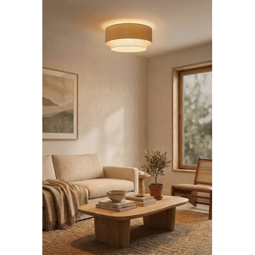 Brilagi - LED loftlampe BOHO ECO 1xE27/10W/230V Ø 40 cm beige/creme