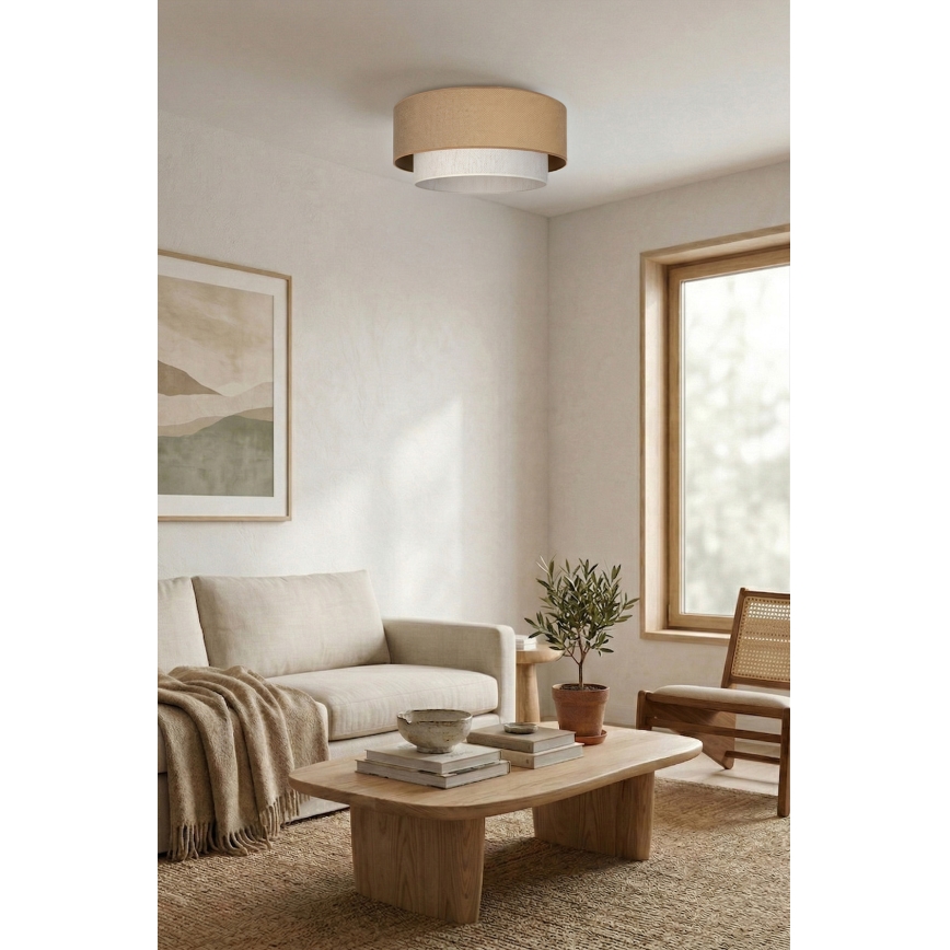 Brilagi - LED loftlampe BOHO ECO 1xE27/10W/230V Ø 40 cm beige/creme