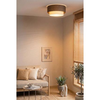 Brilagi - LED loftlampe BOHO ECO 1xE27/10W/230V Ø 40 cm brun/creme