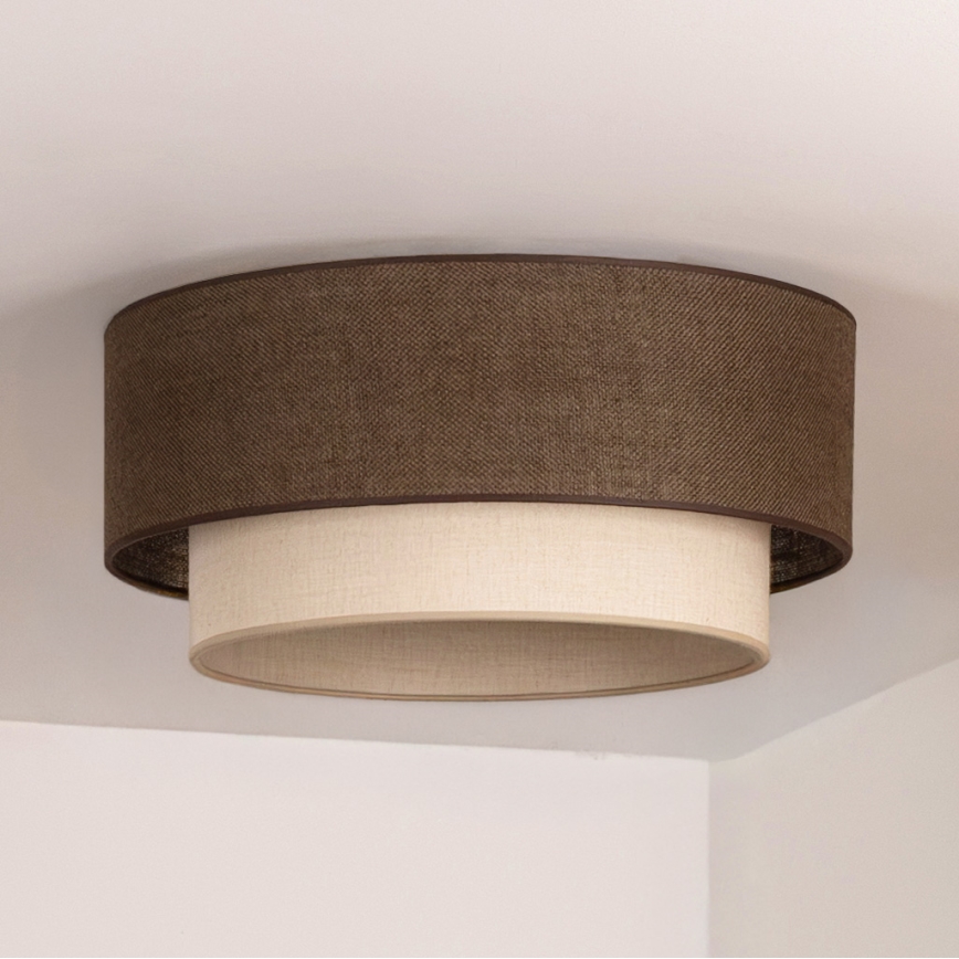 Brilagi - LED loftlampe BOHO ECO 1xE27/10W/230V Ø 40 cm brun/creme