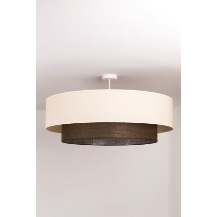 Brilagi - LED loftlampe BOHO-stil 3xE27/15W/230V Ø 80 cm creme/brun