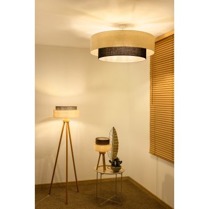 Brilagi - LED loftlampe BOHO-stil 3xE27/15W/230V Ø 80 cm creme/brun