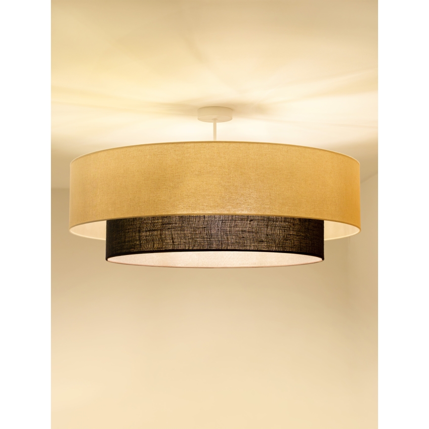 Brilagi - LED loftlampe BOHO-stil 3xE27/15W/230V Ø 80 cm creme/brun