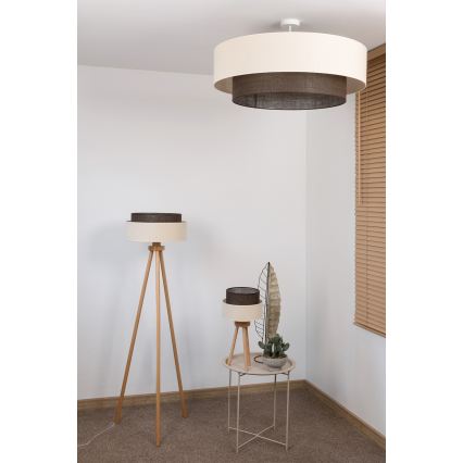 Brilagi - LED loftlampe BOHO-stil 3xE27/15W/230V Ø 80 cm creme/brun