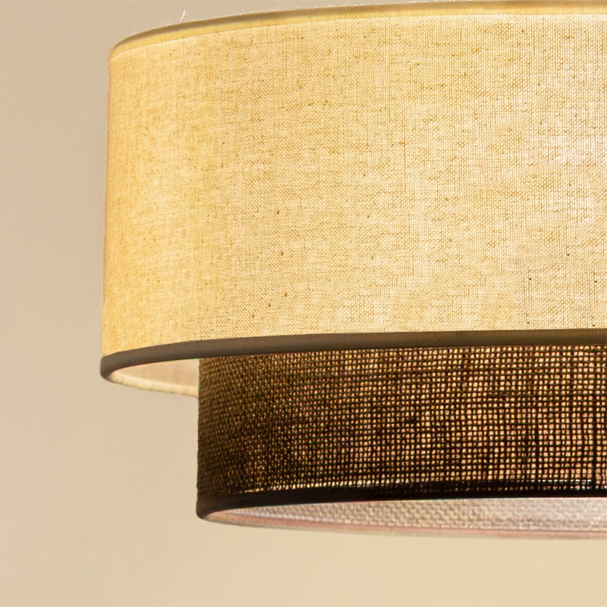 Brilagi - LED loftlampe BOHO-stil 3xE27/15W/230V Ø 80 cm creme/brun