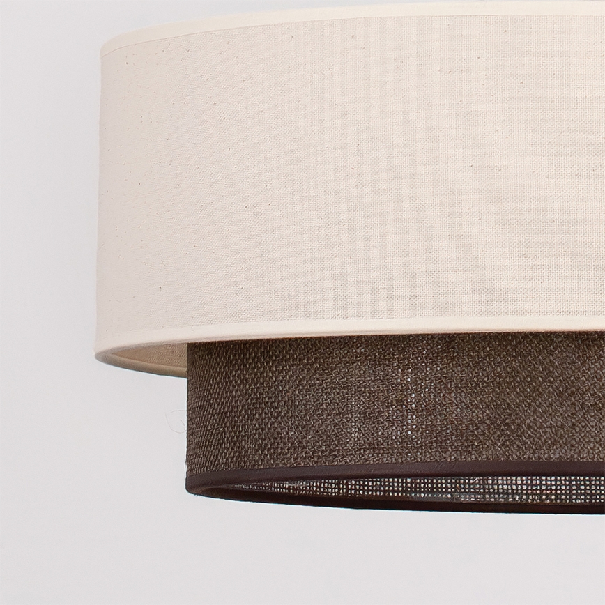 Brilagi - LED loftlampe BOHO-stil 3xE27/15W/230V Ø 80 cm creme/brun