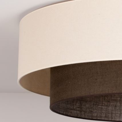 Brilagi - LED loftlampe BOHO-stil 3xE27/15W/230V Ø 80 cm cremefarvet/brun