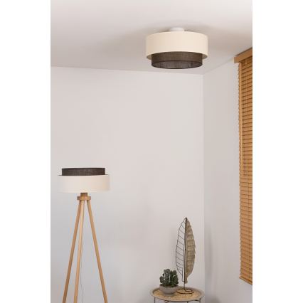 Brilagi - LED loftlampe BOHO STYLE 1xE27/15W/230V Ø 40 cm cremefarvet/brun