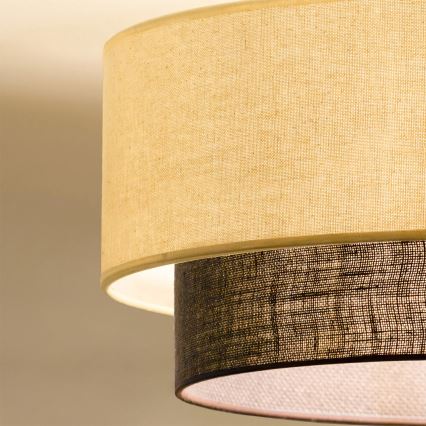 Brilagi - LED loftlampe BOHO STYLE 1xE27/15W/230V Ø 40 cm cremefarvet/brun