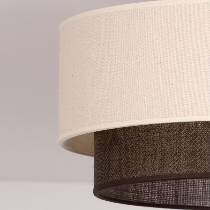 Brilagi - LED loftlampe BOHO STYLE 1xE27/15W/230V Ø 40 cm cremefarvet/brun