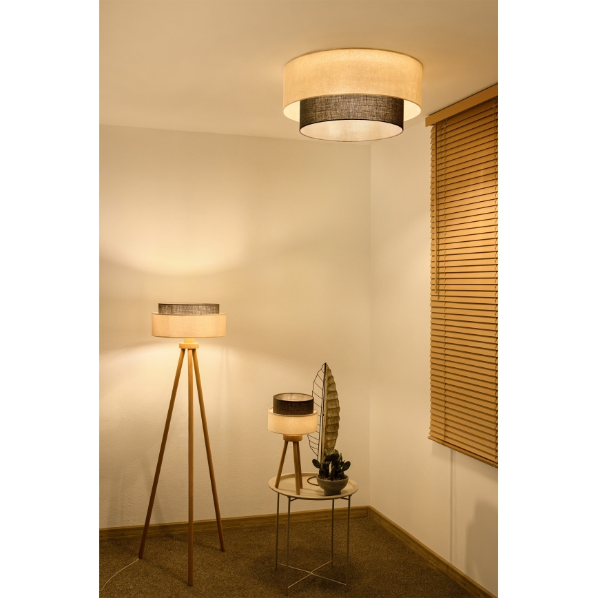 Brilagi - LED-loftlampe BOHO STYLE 3xE27/15W/230V Ø 60 cm creme/brun