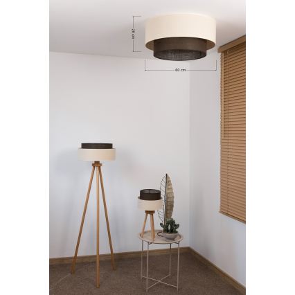 Brilagi - LED-loftlampe BOHO STYLE 3xE27/15W/230V Ø 60 cm creme/brun