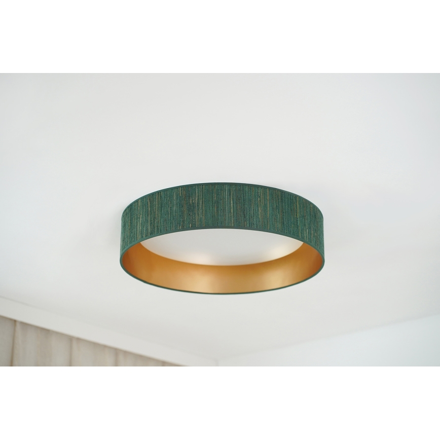 Brilagi - LED loftlampe BOSTON ROLLER LED/24W/230V diameter 45 cm strå grøn/guldfarvet