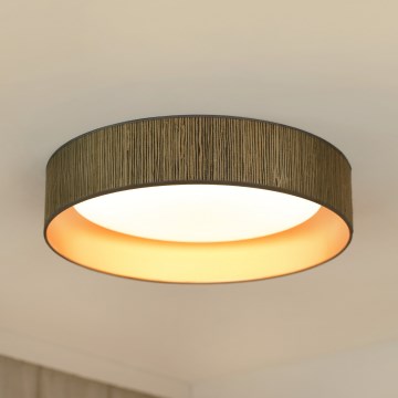 Brilagi - LED loftlampe BOSTON ROLLER LED/24W/230V diameter 45 cm strå brun/guldfarvet