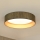Brilagi - LED loftlampe BOSTON ROLLER LED/24W/230V diameter 45 cm strå brun/guldfarvet