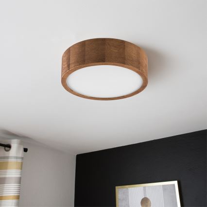 Brilagi - LED-loftlampe CARVALHO 1xE27/15W/230V eg/kirsebær Ø 27 cm