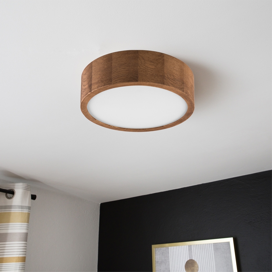 Brilagi - LED-loftlampe CARVALHO 1xE27/15W/230V eg/kirsebær Ø 27 cm