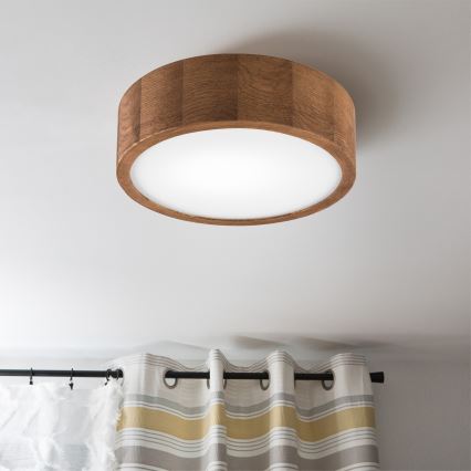 Brilagi - LED-loftlampe CARVALHO 1xE27/15W/230V eg/kirsebær Ø 27 cm