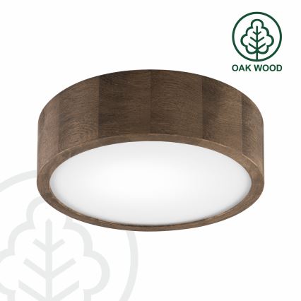 Brilagi - LED-loftlampe CARVALHO 1xE27/15W/230V i eg/valnød, Ø 27 cm