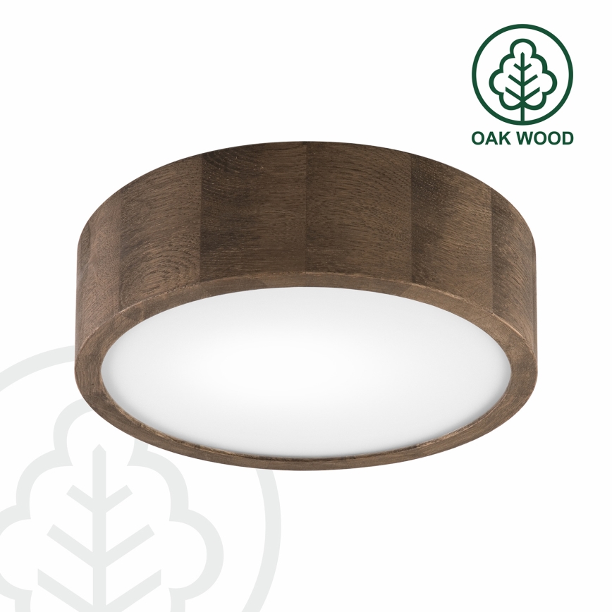 Brilagi - LED-loftlampe CARVALHO 1xE27/15W/230V i eg/valnød, Ø 27 cm