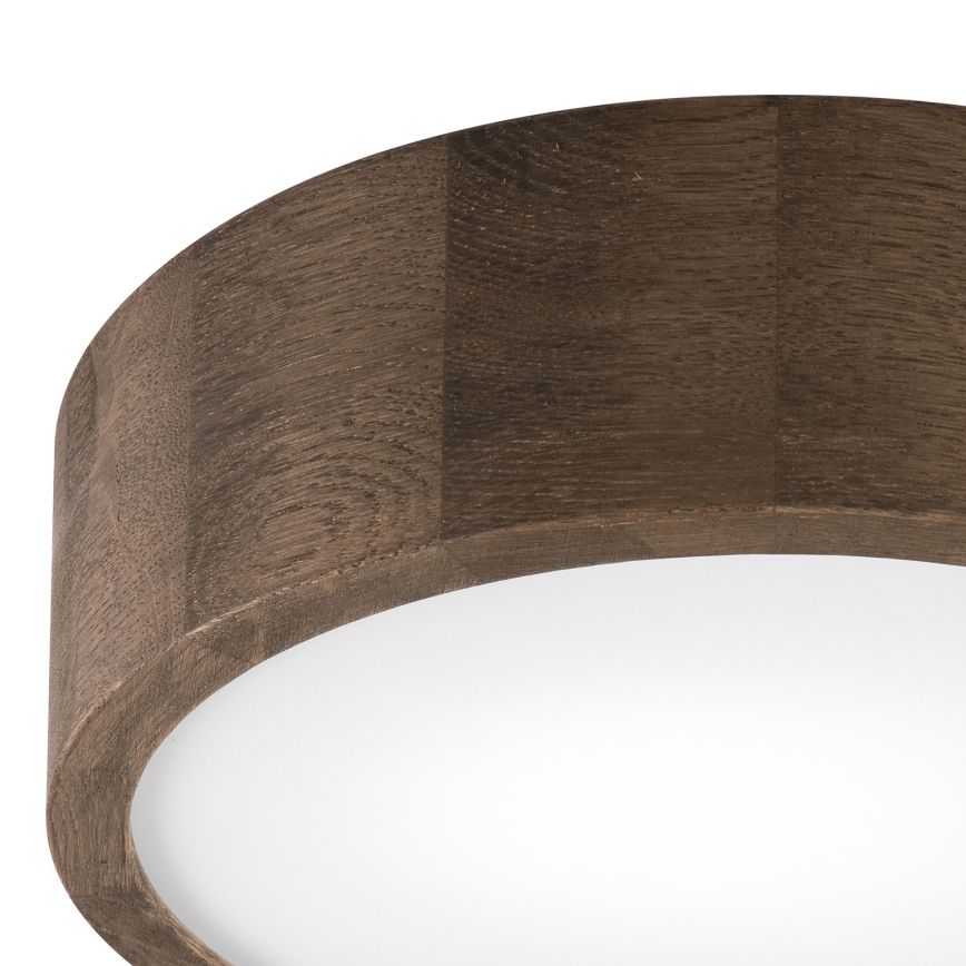 Brilagi - LED-loftlampe CARVALHO 1xE27/15W/230V i eg/valnød, Ø 27 cm